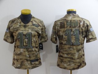 women Women's Philadelphia Eagles #11 A. J. Brown Camo Salute To Service Limited Stitched Football