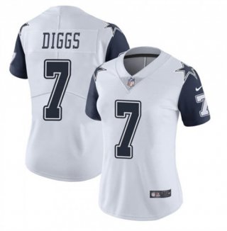 Woem Dallas Cowboys #7 Trevon Diggs White Vapor Untouchable Limited Stitched