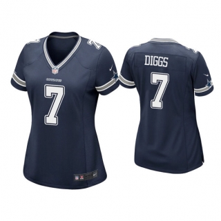 women Dallas Cowboys #7 Trevon Diggs Navy Vapor Untouchable Limited Stitched