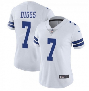 women Dallas Cowboys #7 Trevon Diggs White Vapor Untouchable Limited Stitched