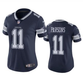 women Dallas Cowboys #11 Micah Parsons Navy Vapor Untouchable Limited Stitched