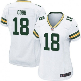 women Green Bay Packers #18 Randall Cobb White Vapor Untouchable Limited Stitched