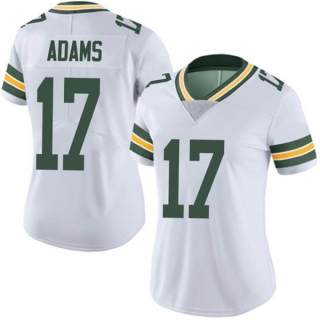 women Green Bay Packers #17 Davante Adams White Vapor Untouchable Limited Stitched