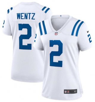 women Indianapolis Colts #2 Carson Wentz White Vapor Untouchable Limited Stitched
