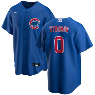 Chicago Cubs #0 Marcus Stroman Blue Cool Base Stitched Baseball Jersey