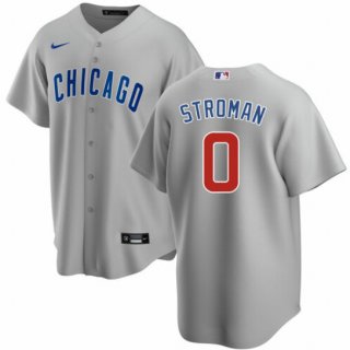 Chicago Cubs #0 Marcus Stroman Gray Cool Base Stitched Baseball Jersey