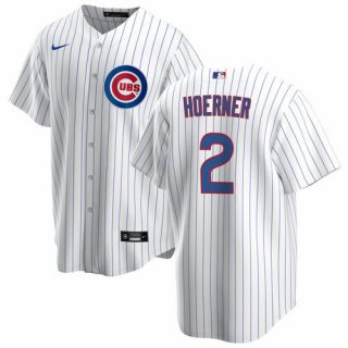 Chicago Cubs #2 Nico Hoerner White Cool Base Stitched Baseball Jersey