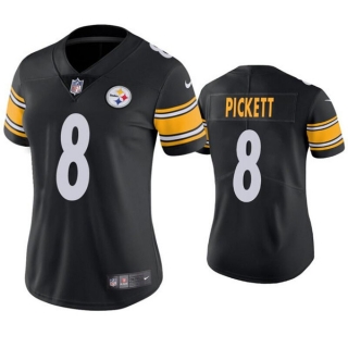 women Pittsburgh Steelers #8 Kenny Pickett Black Vapor Untouchable Limited Stitched