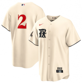 Texas Rangers #2 Marcus Semien Cream 2023 City Connect Stitched Baseball Jersey