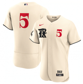 Texas Rangers #5 Corey Seager Cream 2023 City Connect Flex Base Stitched
