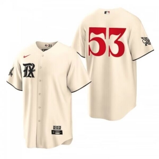 Texas Rangers #53 Adolis García Cream 2023 City Connect Cool Base Stitched Baseball