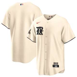 Texas Rangers Blank Cream 2023 City Connect Stitched Baseball Jersey
