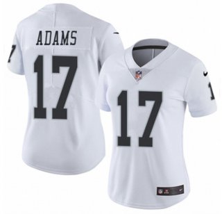 women Oakland Raiders#17 Davante Adams White Vapor Untouchable Limited Stitched