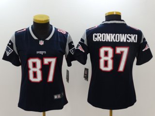 women New England Patriots #87 Rob Gronkowski Navy Limited Stitched NFL Jersey