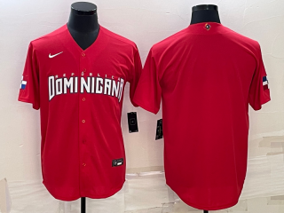 Men's Dominican Republic Baseball Blank 2023 Red World Baseball Classic Stitched Jersey