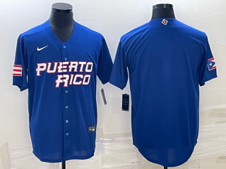 Men's Puerto Rico Baseball Blank 2023 Royal World Baseball Classic Stitched Jersey