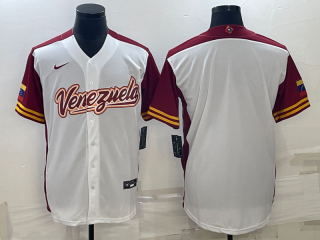 Men's Venezuela Baseball Blank 2023 White World Baseball Classic Stitched Jersey
