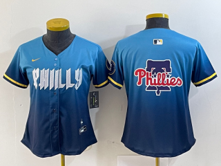 Women Philadelphia Phillies blank Blue 2024 City Connect Limited Stitched 5