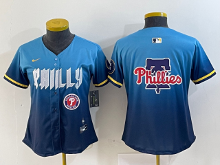 Women Philadelphia Phillies blank Blue 2024 City Connect Limited Stitched 6
