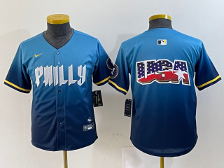Youth Philadelphia Phillies blank Blue 2024 City Connect Limited Stitched 5