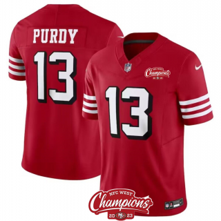 San Francisco 49ers #13 Brock Purdy Red 2023 F.U.S.E. NFC West Champions Patch