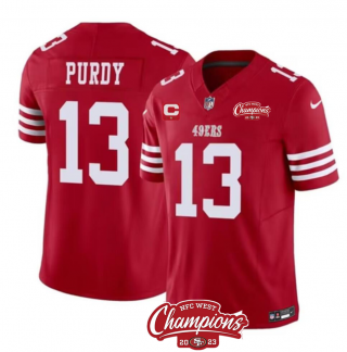 San Francisco 49ers #13 Brock Purdy Red 2023 F.U.S.E. With 1-Star C Patch And NFC