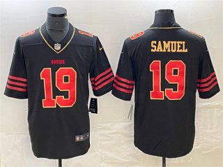 San Francisco 49ers #19 Deebo Samuel Black Gold Stitched Jersey