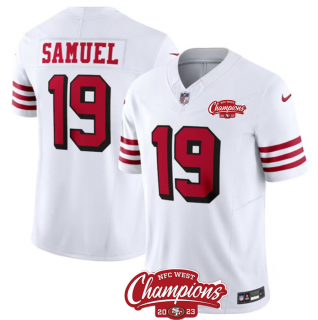 San Francisco 49ers #19 Deebo Samuel White 2023 F.U.S.E. NFC West Champions