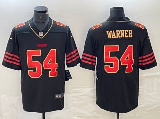 San Francisco 49ers #54 Fred Warner Black Gold Stitched Jersey