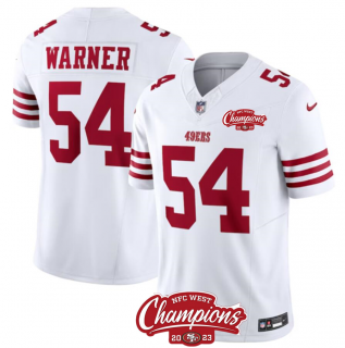 San Francisco 49ers #54 Fred Warner White 2023 F.U.S.E. NFC West Champions Patch