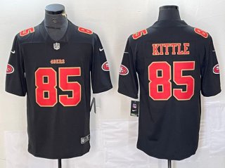 San Francisco 49ers #85 George Kittle Black Vapor Untouchable Limited Stitched