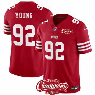 San Francisco 49ers #92 Chase Young Red 2023 F.U.S.E. NFC West Champions Patch