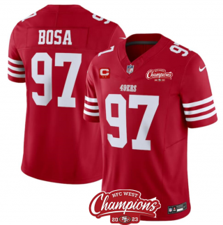 San Francisco 49ers #97 Nick Bosa Red 2023 F.U.S.E. With 2-Star C Patch And NFC