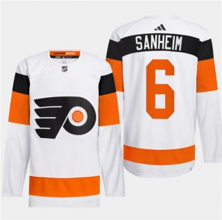 Philadelphia Flyers #6 Travis Sanheim White 2024 Stadium Series Stitched Jersey
