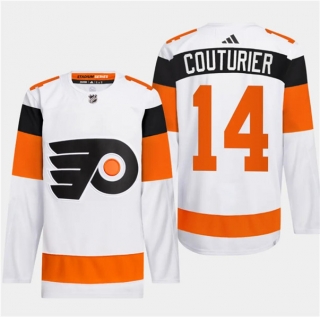 Philadelphia Flyers #14 Sean Couturier White 2024 Stadium Series Stitched Jersey
