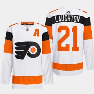 Philadelphia Flyers #21 Scott Laughton White 2024 Stadium Series Stitched Jersey