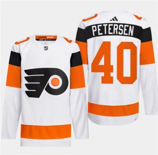 Philadelphia Flyers #40 Cal Petersen White 2024 Stadium Series Stitched Jersey