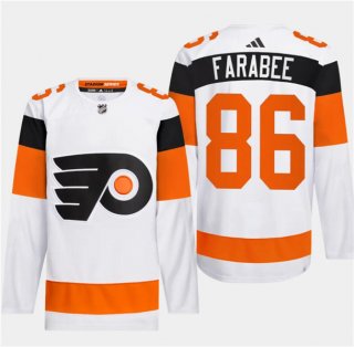 Philadelphia Flyers #86 Joel Farabee White 2024 Stadium Series Stitched Jersey
