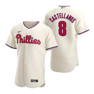 Philadelphia Phillies #8 Nick Castellanos Cream Flex Base Stitched Baseball Jersey