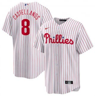 Philadelphia Phillies #8 Nick Castellanos White Cool Base Stitched Jersey