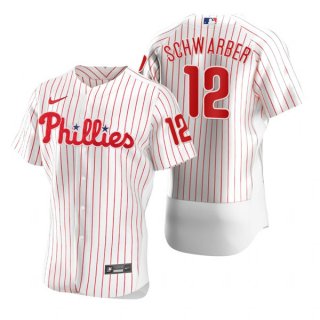 Philadelphia Phillies #12 Kyle Schwarber 2021 White Flex Base Stitched Baseball Jersey