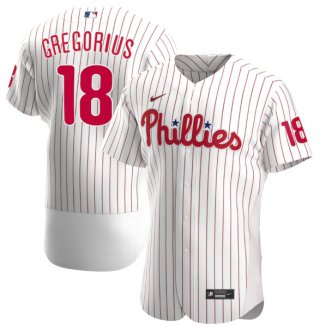 Philadelphia Phillies #18 Didi Gregorius White Flex Base Stitched Baseball Jersey