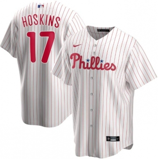 Philadelphia Phillies White #17 Rhys Hoskins Cool Base Stitched MLB Jersey