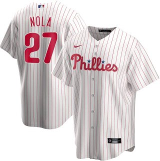 Philadelphia Phillies White #27 Aaron Nola Cool Base Stitched MLB Jersey