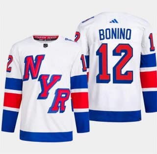 New York Rangers #12 Nick Bonino White 2024 Stadium Series Stitched Jersey