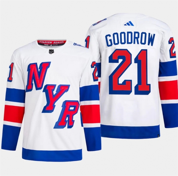 New York Rangers #21 Barclay Goodrow White 2024 Stadium Series Stitched Jersey