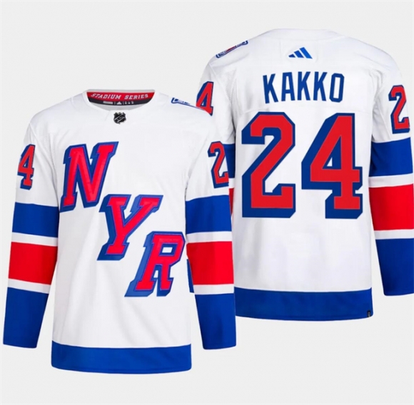 New York Rangers #24 Kaapo Kakko White 2024 Stadium Series Stitched Jersey