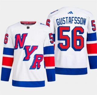 New York Rangers #56 Erik Gustafsson White 2024 Stadium Series Stitched Jersey