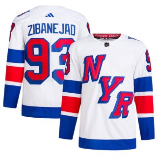 New York Rangers #93 Mika Zibanejad White 2024 Stadium Series Stitched Jersey