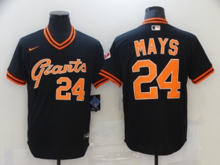 San Francisco Giants #24 Willie Mays Black Cool Base Stitched MLB Jersey
